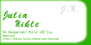 julia mikle business card